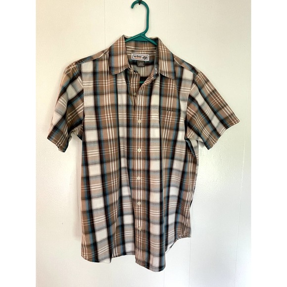 Urban Pipeline Short Sleeve Men's Button Up Plaid Shirt Size Small - Picture 3 of 4